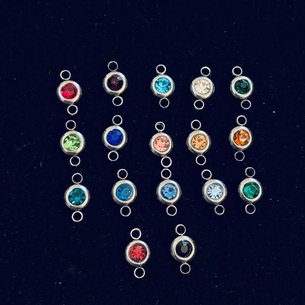 Girls Butterfly chain bracelet with birthstone charms